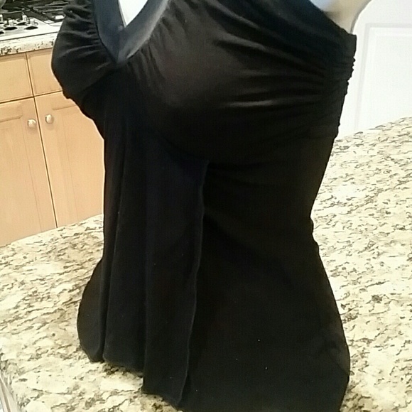 Black tie neck backless tank - Picture 3 of 4